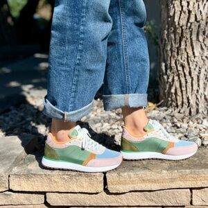 Woden Ronja Sneaker in Algae Multi